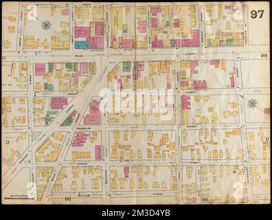 Insurance maps of Boston volume 4 : comprising portions of Charlestown, East Cambridge, Cambridge Port, Old Cambridge & Somerville : plate 97 , Fire risk assessment, Massachusetts, Cambridge, Maps, Cambridge Mass., Maps Norman B. Leventhal Map Center Collection Stockfoto