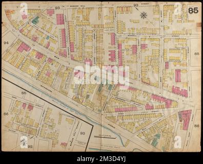 Versicherungskarten Boston Band 4 : umfasst Teile von Charlestown, East Cambridge, Cambridge Port, Old Cambridge & Somerville : Plate 85 , Fire Risk Assessment, Massachusetts, Boston, Maps, Charlestown Boston, Massachusetts, Norman B. Leventhal Map Center Collection Stockfoto