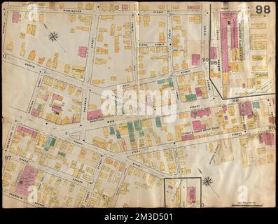Versicherungskarten Boston Band 4 : umfasst Teile von Charlestown, East Cambridge, Cambridge Port, Old Cambridge & Somerville : Plate 98 , Fire Risk Assessment, Massachusetts, Cambridge, Maps, Cambridge Mass., Maps Norman B. Leventhal Map Center Kollektion Stockfoto