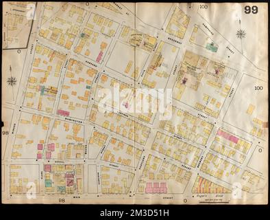 Insurance maps of Boston volume 4 : comprising portions of Charlestown, East Cambridge, Cambridge Port, Old Cambridge & Somerville : plate 99 , Fire risk assessment, Massachusetts, Cambridge, Maps, Cambridge Mass., Maps Norman B. Leventhal Map Center Collection Stockfoto