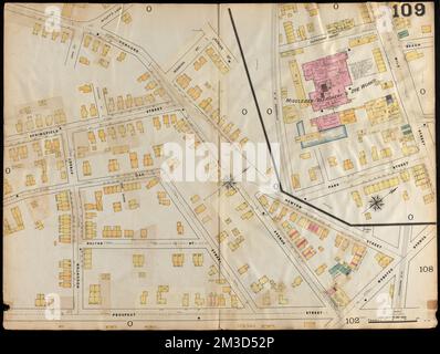 Versicherungskarten Boston Band 4 : umfasst Teile von Charlestown, East Cambridge, Cambridge Port, Old Cambridge & Somerville : Plate 109 , Fire Risk Assessment, Massachusetts, Somerville, Maps, Somerville Mass., Karten Norman B. Leventhal Map Center Collection Stockfoto