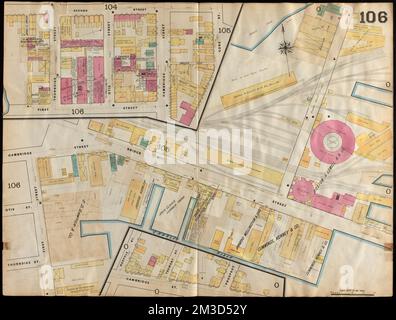 Insurance maps of Boston volume 4 : comprising portions of Charlestown, East Cambridge, Cambridge Port, Old Cambridge & Somerville : plate 106 , Fire risk assessment, Massachusetts, Cambridge, Maps, Cambridge Mass., Maps Norman B. Leventhal Map Center Collection Stockfoto