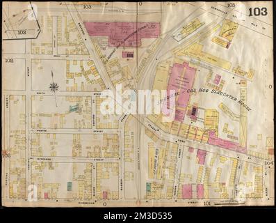 Versicherungskarten Boston Band 4 : umfasst Teile von Charlestown, East Cambridge, Cambridge Port, Old Cambridge & Somerville : Plate 103 , Fire Risk Assessment, Massachusetts, Cambridge, Maps, Cambridge Mass., Maps, Fire Risk Assessment, Massachusetts, Somerville, Karten, Somerville Mass., Karten Norman B. Leventhal Map Center Collection Stockfoto
