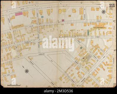 Insurance maps of Boston volume 4 : comprising portions of Charlestown, East Cambridge, Cambridge Port, Old Cambridge & Somerville : plate 111 , Fire risk assessment, Massachusetts, Cambridge, Maps, Cambridge Mass., Maps Norman B. Leventhal Map Center Collection Stockfoto
