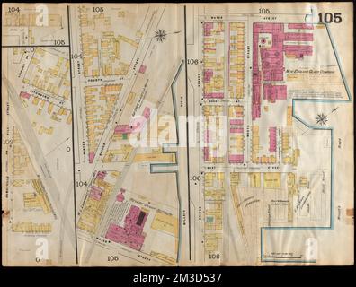 Versicherungskarten Boston Band 4 : umfasst Teile von Charlestown, East Cambridge, Cambridge Port, Old Cambridge & Somerville : Plate 105 , Fire Risk Assessment, Massachusetts, Cambridge, Maps, Cambridge Mass., Maps, Fire Risk Assessment, Massachusetts, Somerville, Karten, Somerville Mass., Karten Norman B. Leventhal Map Center Collection Stockfoto