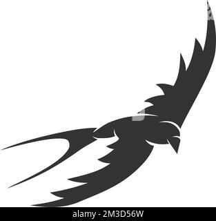Symbol für die Vorlage „Swallow“-Logo Illustration Markenidentität Stock Vektor