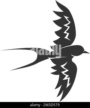 Symbol für die Vorlage „Swallow“-Logo Illustration Markenidentität Stock Vektor