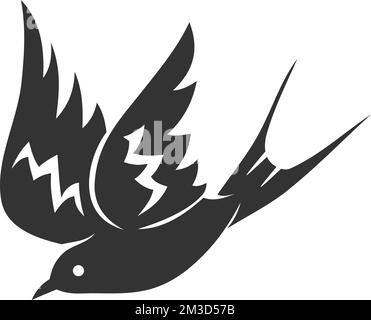 Symbol für die Vorlage „Swallow“-Logo Illustration Markenidentität Stock Vektor