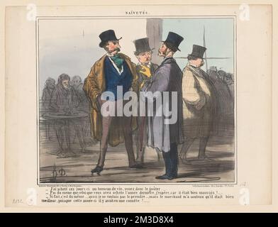 J'ai acheté... un Tonneau de Vin Honoré Daumier (1808-1879). Lithografien Stockfoto