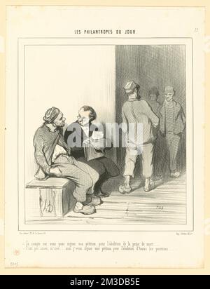 Je compte sur vous pour Signator. Honoré Daumier (1808-1879). Lithografien Stockfoto