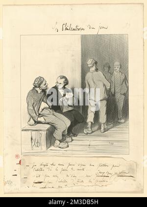 Je compte sur vous pour Signator. Honoré Daumier (1808-1879). Lithografien Stockfoto