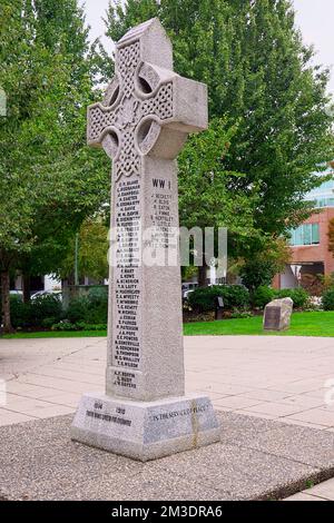 World war I Cenotaph befindet sich im Maple Ridge Memorial Park, Maple Ridge, British Columbia, Kanada. Stockfoto