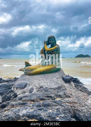 Songkhla-Meerjungfrau-Statue in Thailand Stockfoto