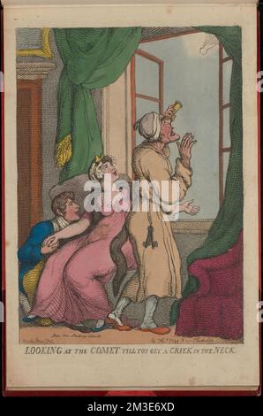 Den Kometen anschauen, bis du einen schlag im Nacken kriegst, Kometen, Verführung, Sternengucken. Thomas Rowlandson (1756-1827). Ausdrucke und Zeichnungen Stockfoto