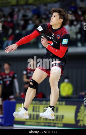 Musashino Forest Sport Plaza, Tokio, Japan. 11.. Dezember 2022. Masaki Oya, 11. DEZEMBER 2022 - Volleyball : 2022 All Japan Men's Volleyball Championships (Emperor's Cup) Viertelfinalspiel zwischen Suntory Sunbirds - Tokyo Great Bears auf der Musashino Forest Sport Plaza, Tokio, Japan. Kredit: Naoki Nishimura/AFLO SPORT/Alamy Live News Stockfoto