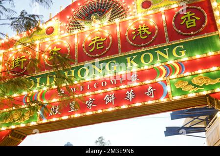 HONGKONG - 28. MÄRZ: Dekoration des Ocean Parks am 28. März 2013 in Hongkong, China. Hongkong, auch bekannt unter den Initialen H.K., befindet sich auf Stockfoto