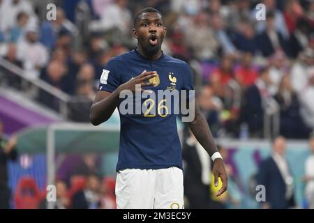 Marcus THURAM (FRA), Geste, gibt Anweisungen, Aktion, Einzelbild, Schneide ein einzelnes Motiv, eine halbe Figur, eine halbe Figur. Halbfinale, Halbfinalspiel 62, Frankreich (FRA) - Marokko (MÄRZ) 2-0, am 14.. Dezember 2022, Al Bayt Stadium Fußball-Weltmeisterschaft 20122 in Katar ab November 20.. - 18.12.2022? Stockfoto