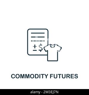 Symbol „Commodity Futures“. Monochromes Symbol für einfache Investitionen für Vorlagen, Webdesign und Infografiken Stock Vektor