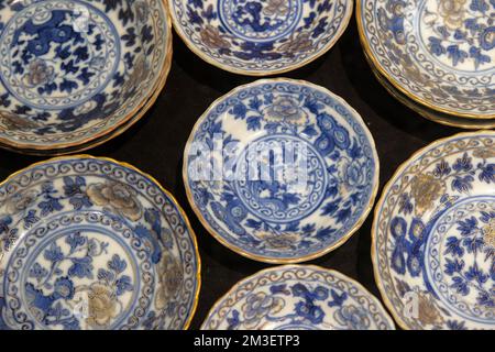 George Town, Malaysia - November 2022: Details zum Inneren der Pinang Peranakan Mansion in George Town am 17. November 2022 in Penang, Malaysia Stockfoto