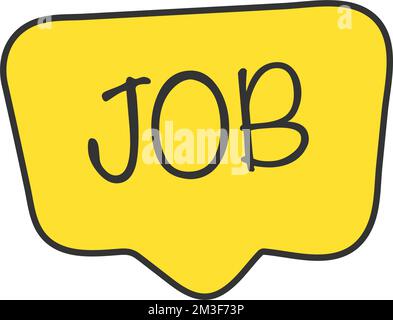 Job Speech Bubble Vector eps 10 Stock Vektor