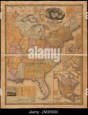 Karte der Vereinigten Staaten , Vereinigte Staaten, Karten Norman B. Leventhal Map Center Collection Stockfoto