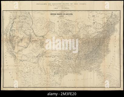 Karte der Vereinigten Staaten von Amerika , Vereinigte Staaten, Karten Norman B. Leventhal Map Center Collection Stockfoto