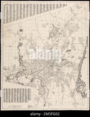 Karte von Worcester Mass, Worcester Mass., Karten Norman B. Leventhal Map Center Collection Stockfoto