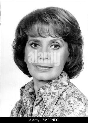 Porträt der deutschen Schauspielerin Eva Zlonitzky, 1970er Jahre. Stockfoto