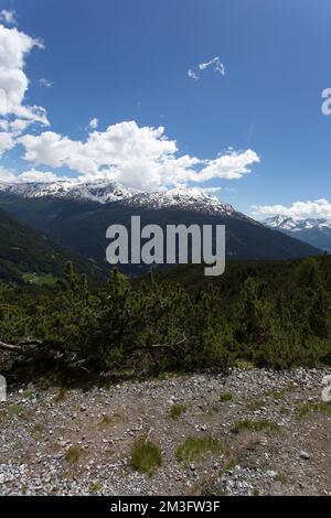 Eine Landschaft in der Gegend von Bormio während einer Sommerwanderung Stockfoto