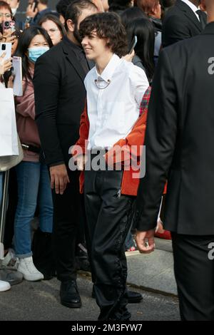 MAILAND, ITALIEN - 23. SEPTEMBER 2022: Ariete before Tods Fashion Show, Mailand Fashion Week Street Style Stockfoto