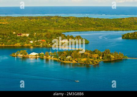 Luftaufnahme der Insel Ile Sainte Marie, Madagaskar, Indischer Ozean Stockfoto