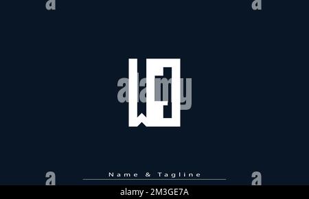 Buchstabenbuchstaben Initialen Monogramm-Logo WJ , JW Stock Vektor