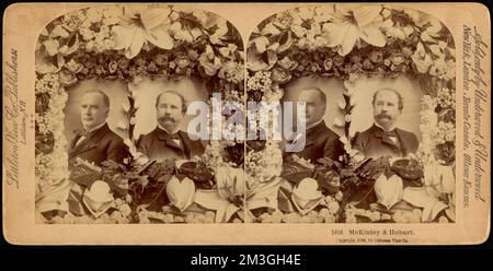 McKinley & Hobart , Presidents, Vice Presidents, Hobart, Garret A. Garret Augustus, 1844-1899, McKinley, William, 1843-1901 Stockfoto