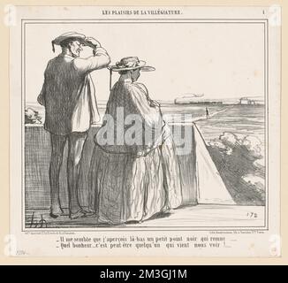 Ich bin semble que j'apercois là-Bas un Honoré Daumier (1808-1879). Lithografien Stockfoto