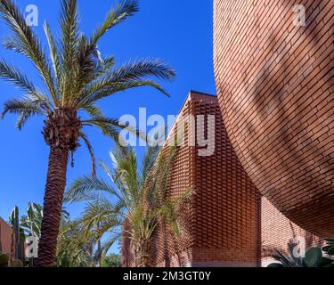 Yves Saint Laurent Museum, gewidmet der Arbeit des Modedesigners. Neben Jardin Majorelle - The Blue Garden, im Besitz von Laurent. Stockfoto