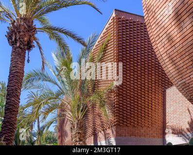 Yves Saint Laurent Museum, gewidmet der Arbeit des Modedesigners. Neben Jardin Majorelle - The Blue Garden, im Besitz von Laurent. Stockfoto