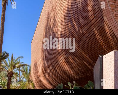 Yves Saint Laurent Museum, gewidmet der Arbeit des Modedesigners. Neben Jardin Majorelle - The Blue Garden, im Besitz von Laurent. Stockfoto