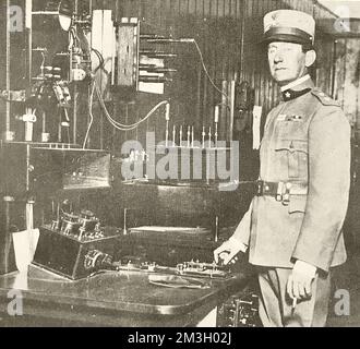 Guglielmo Marconi in der Uniform eines italienischen Leutnants. Stockfoto