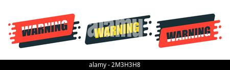 Schilder warnen vor der Gefahr. Warnschild. Stock Vektor