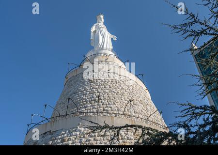 Die Statue der Jungfrau Maria in Harissa, Libanon Stockfoto