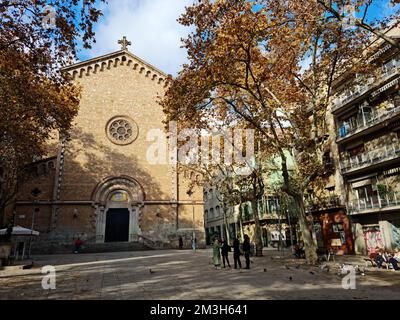 Plaça De La Virreina. Gracia Viertel, Barcelona, Katalonien, Spanien. Stockfoto