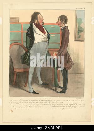 Monsieur Bertrand, la Confiance de mes concitoyens... ... Fiktive Figuren, Macaire, Robert. Honoré Daumier (1808-1879). Lithografien Stockfoto