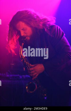 SXSW – Jim James im Konzert Stockfoto