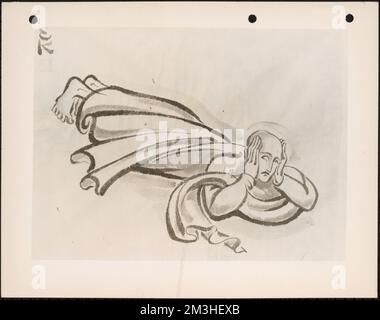 Bewegungen von der Pieta, der Tänzerin Harald Kreutzberg, Tänzerinnen, Tänzerinnen, Kreutzberg, Harald, 1902-1968. Die Massachusetts WPA Federal Art Project Fotosammlung Stockfoto