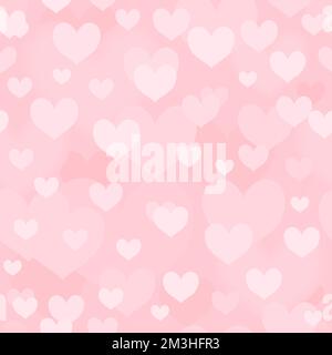 Herzmuster. Valentinstag rosa Hintergrund. Nahtlose Vektor-Herz-Textur. Stock Vektor