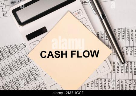 Cashflow, Cashflow-Konzept. Finanzen und Geld. Hochwertiges Foto Stockfoto