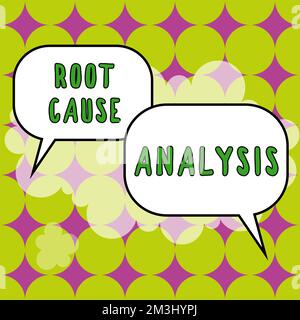Konzeptionelle Beschriftung Ursachenanalyse. Wort geschrieben über Methode der Problemlösung Fehler oder Problem identifizieren Stockfoto