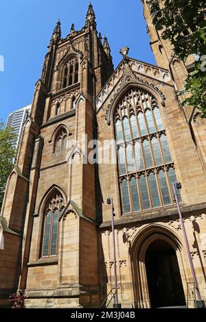 Nordturm der St. Andrew's Cathedral - Sydney, Australien Stockfoto