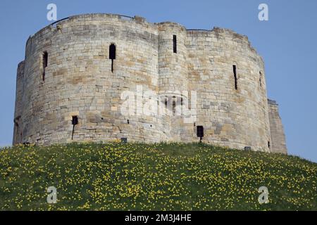 Clifford's Tower, York Castle, York, Yorkshire Stockfoto