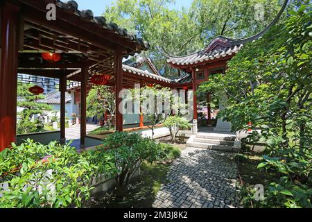 Gebäude im Chinesischen Garten, Sydney Stockfoto